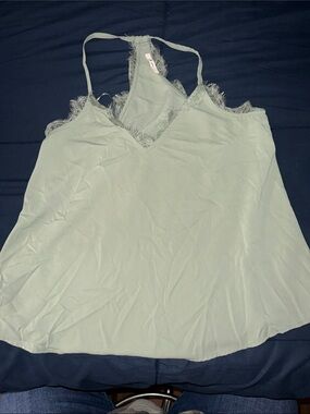 miami Olive Lace-Trim V-Neck Camisole